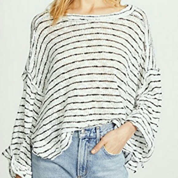 Free People Tops - new list* NWOT |free people| black+white top